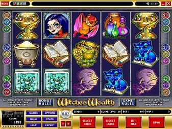 MicroGaming Video Slot Witches Wealth